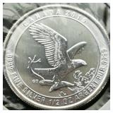 2015 CANADA $2 SILVER COIN BALD EAGLE