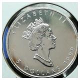 1999 CANADA $5 SILVER COIN MAPLE LEAF