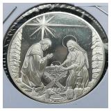 1978 Sterling Silver .85 oz Christmas Coin