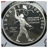 2006 Ben Franklin 90% Silver Dollar Comm Proof