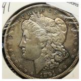 1891 Morgan Silver Dollar $1