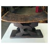 Antique Asante Dwa Carved Wooden Stool