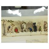 French Humor Colored Etching Dogs Boris O'Klein