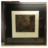 Colored Etching 'A Mild Summer Evening' See Pics