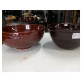 (2) Albany Slip Mixing Bowls