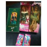 (3) Barbie Dolls & (2) Accessories