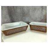 (2) Pyrex Woodland Refrigerator Dish & Other
