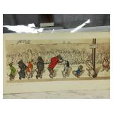French Humor Colored Etching Dogs Boris O'Klein
