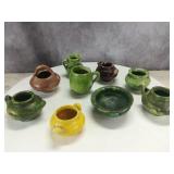 (9) Pieces Salt Glaze Pottery Miniatures