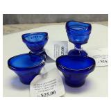 (4) Cobalt Blue Eyewash Cups Advertising