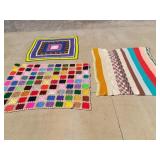 (3) Hand Knitted Quilts