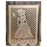 Tissue Paper Cutout Skeleton Bride Odd Art