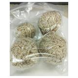 (4) Balls of Beige and Off White Yarn