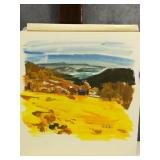 R. Nieto Watercolor On Board