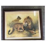 Signed Charles Frace Lion Print Ltd. Ed.