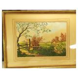 Old Aquatint Le Pampe Paris Etching Society