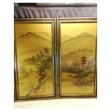 (2) Antique Japanese Silk Paintings Signed