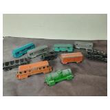 (10) Midgetoy Rockford ILL Metal Train Cars