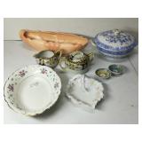 (8) Ceramic Porcelain Lot Weller, Blau, Japan, etc