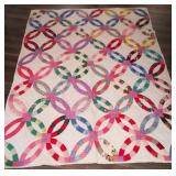 Single Wedding Ring Quilt Hand Sewn