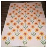 Sunflower Quilt Hand Sewn