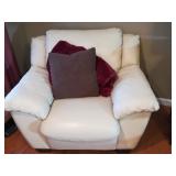 White Leather Cushy Chair