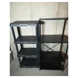 (2) Small Black Shelves