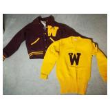 Letterman Jacket & Varsity Sweater Maroon  Mustard