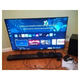 Samsung QLED 4K with Soundbar & Subwoofer & Remote