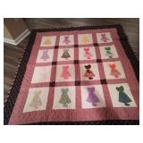 Bonnie Bonnet Quilt Hand Stiched Maybe Hand Sewn