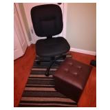 Black Office Chair, Rug, & Automan