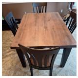 Kitchen Table and 6 Black Chairs