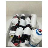 (10) Spools of White Thread by Maxi-Lock