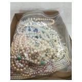 Flat of Pearl Necklaces & Chokers