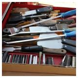 Flat of Puddy Knives, Pry Bars, etc.