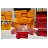 (3) Tool Boxes with Shrink Tubes, Fender Washers..