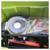Lawn Care, Weed Eating Wires, in a Green Tote