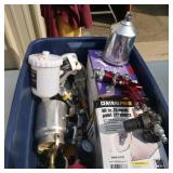 Tote of Paint Guns / Sprayers