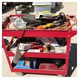 Red Parts Cart, Power Cord, Drill, Etc.