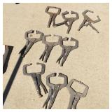 (9) Regualr Size Welders Vice Clamps