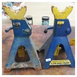Pair of 3 Ton Jack Stands (Blue & Yellow)