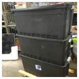 (3) 50 Gallon Totes with Lids