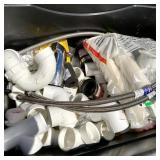 Tote of PVC Connectors, Fitting Pipes, Plumbing...