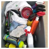 Tote of Cleaner, Polish, Wax, Etc