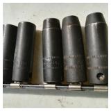 (12) Deep Socket Metric Snap On Sockets 8-19mm