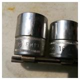 (12) Metric Snap On Sockets 8-19mm