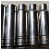 (12) Deep Socket Snap On Sockets 15-28mm
