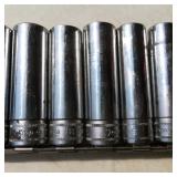 (14) Deep Socket Metric Snap On Sockets 15-28mm