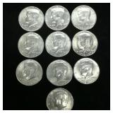 (10) 1976 Bicentennial Kennedy Half Dollars BU Sel