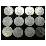 (12) 1976 Bicentennial Ike Dollars